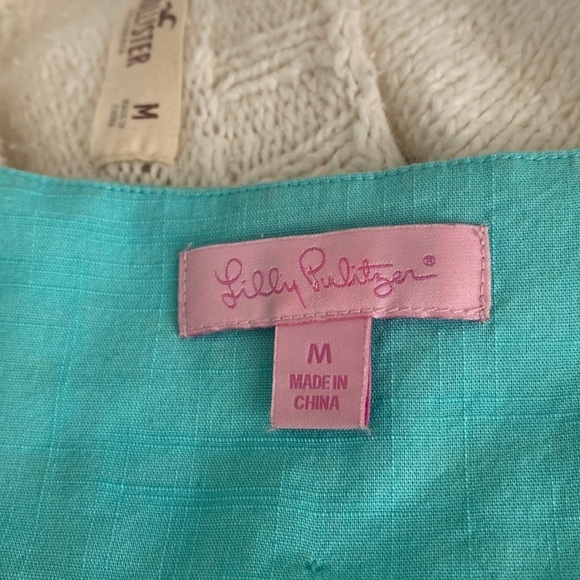 Lilly Pulitzer Elina Cotton Slub Tunic Embroidered Detail - Picture 2 of 10